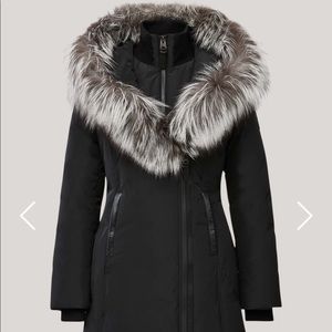 NWT, unworn, women’s size M, Trish X Mackage jacket with fur.